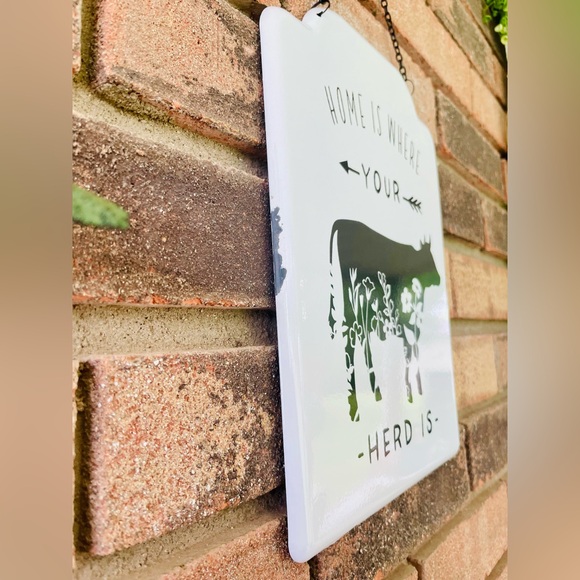 *Home Is Where Your Herd Is Metal Hanging Sign - Picture 6 of 13